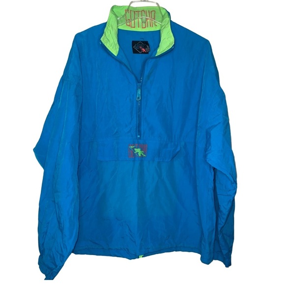 Gotcha Vintage 90’s Windbreaker With Zipper Kangaroo Pocket Men’s Size Large - Picture 1 of 16